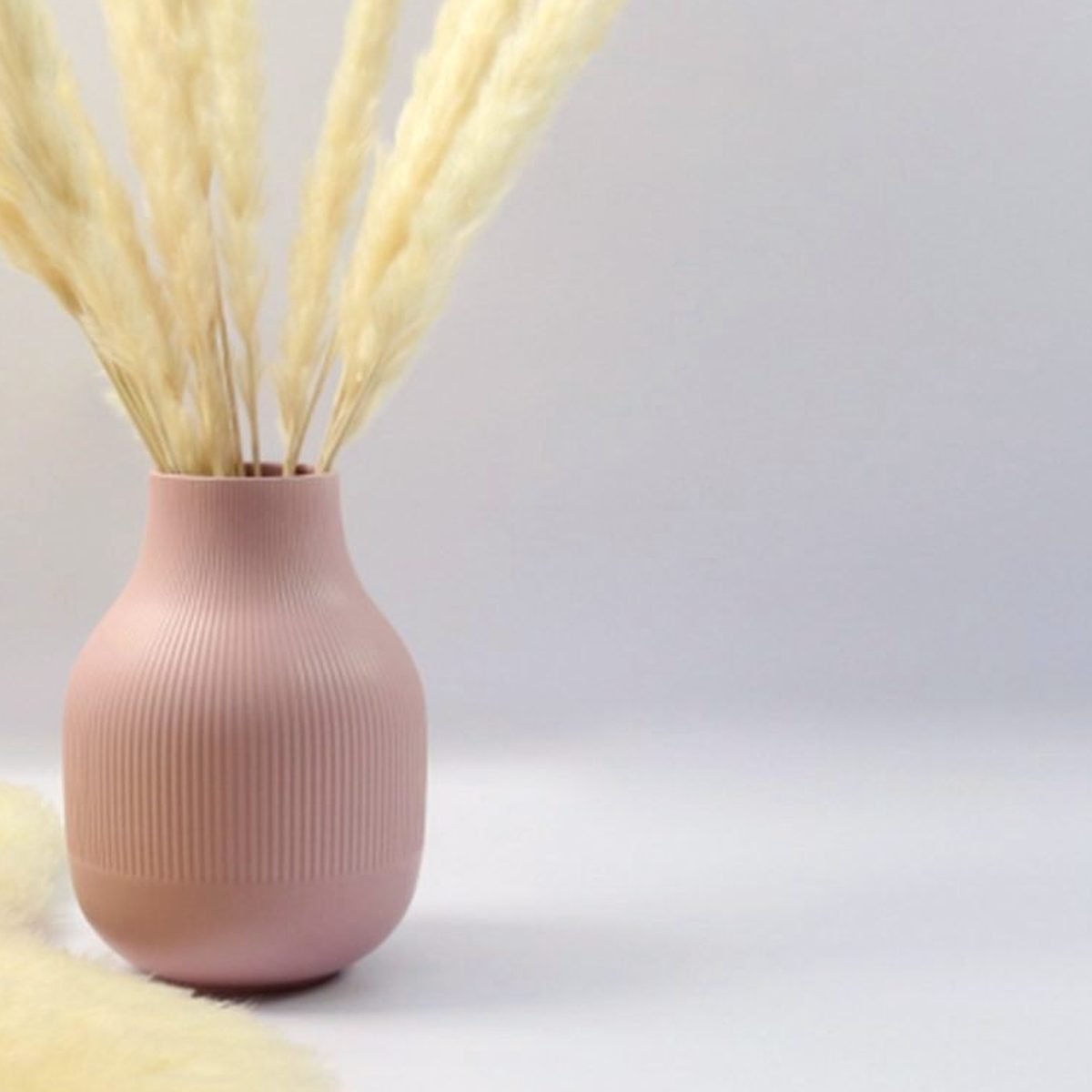 Blush Ceramic Bud Vase, another view