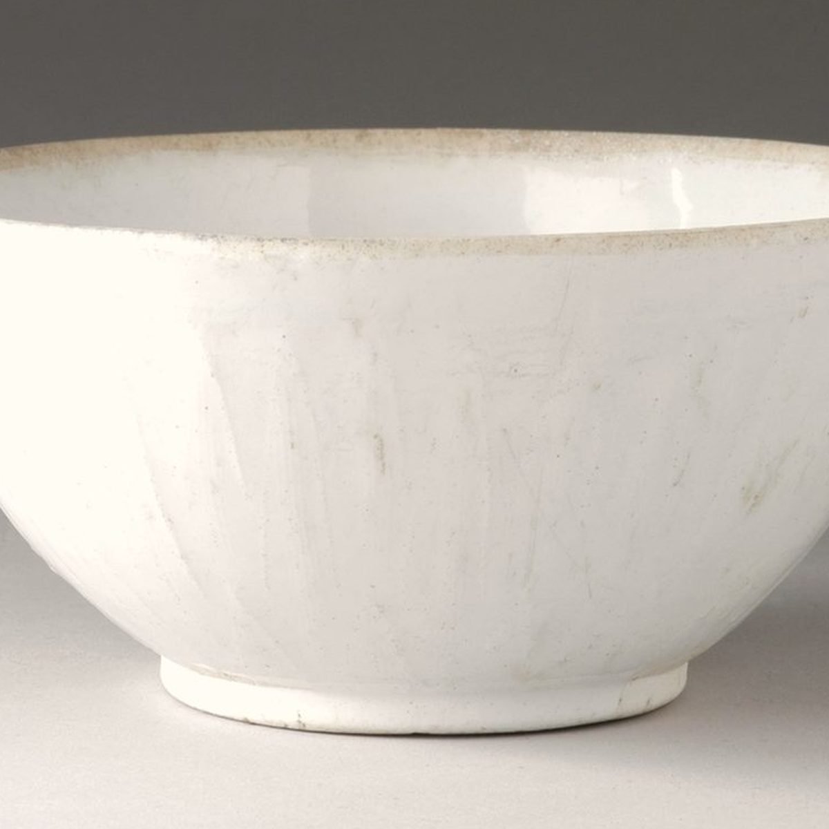 White Porcelain Serving Bowl, another view